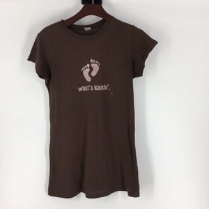 2 Chix Brown Maternity Tee (698)